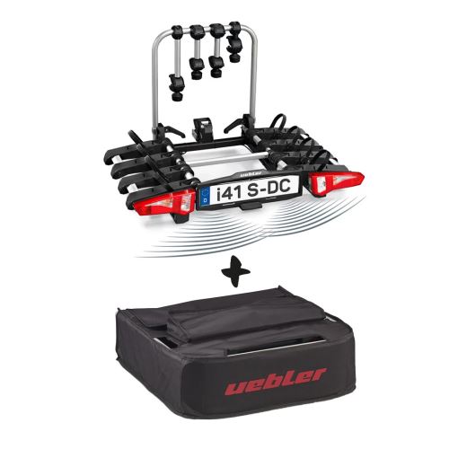 Nosič kol na tažné UEBLER i41 S-DC pro 4 kola, 90° výklop, park. senzory + přepravní taška