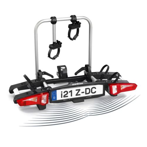 Nosič kol na tažné zařízení UEBLER i21 Z-DC pro 2 kola, 90° výklop + parkovací senzory