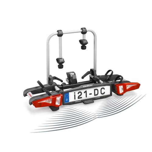 Nosič kol na tažné zařízení UEBLER i21-DC pro 2 jízdní kola + parkovací senzory (11)