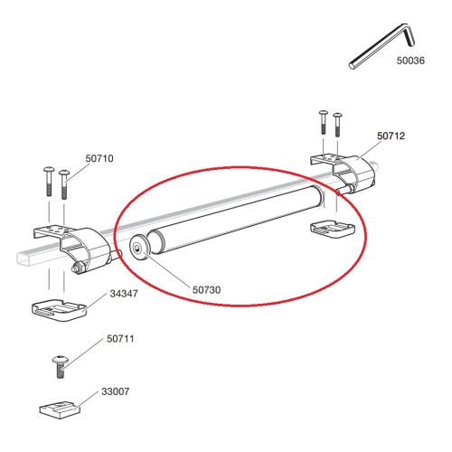 Tyč systému Thule Back Roller 815 (50730)