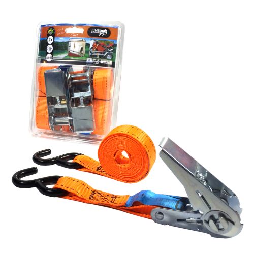 Popruh JUMBO 2 x 350cm s '' S '' háky / 440kg / orange